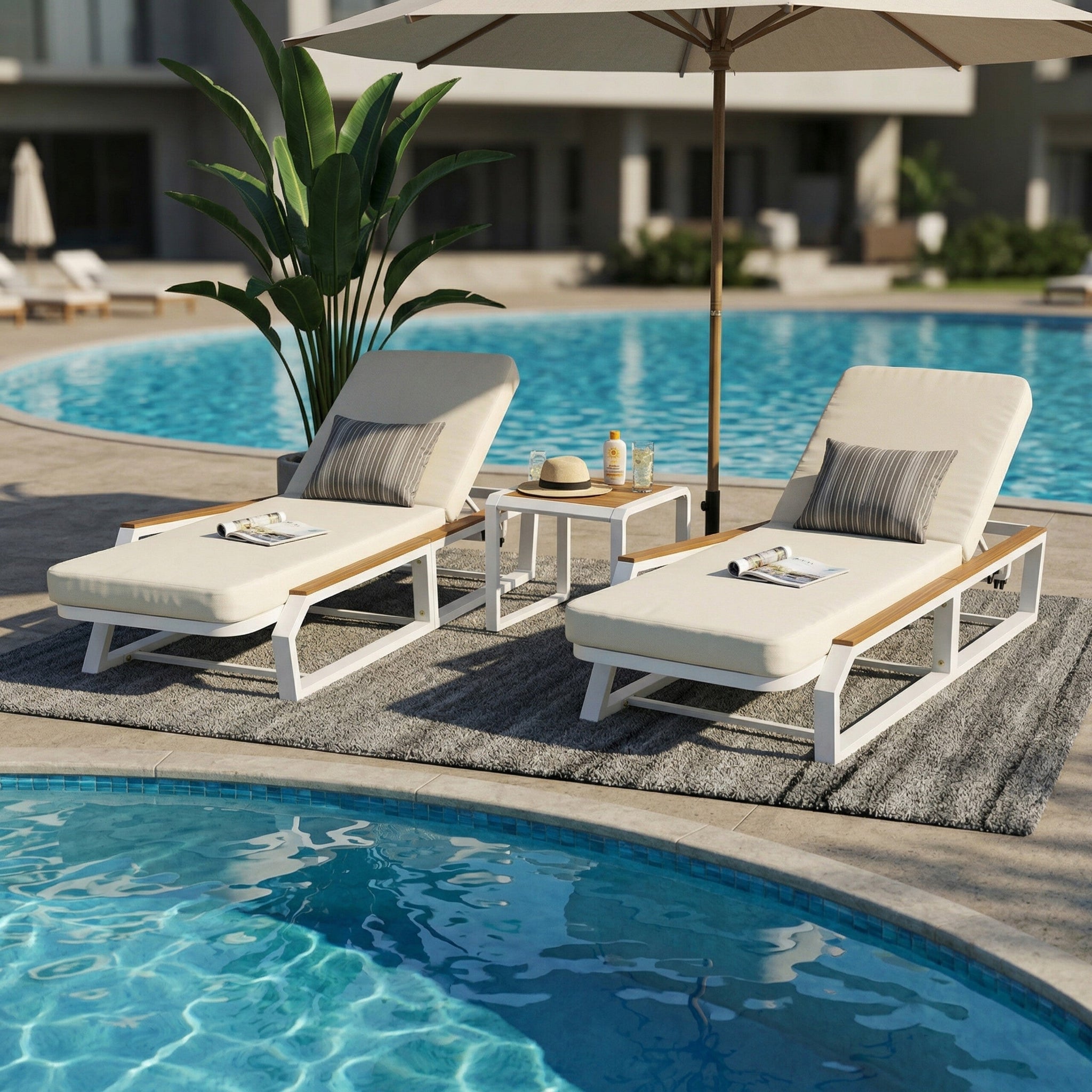 5-Piece Outdoor Chaise Lounge Set by HouseOfZazla