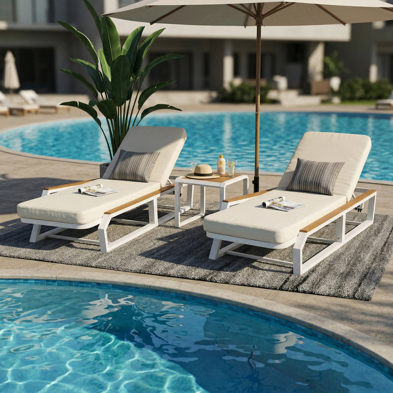 5-Piece Outdoor Chaise Lounge Set by HouseOfZazla