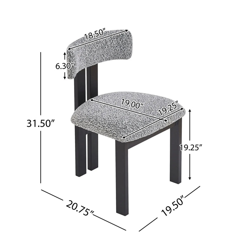 Modern Upholstered Armless Dining Chairs With Metal Legs by HouseOfZazla