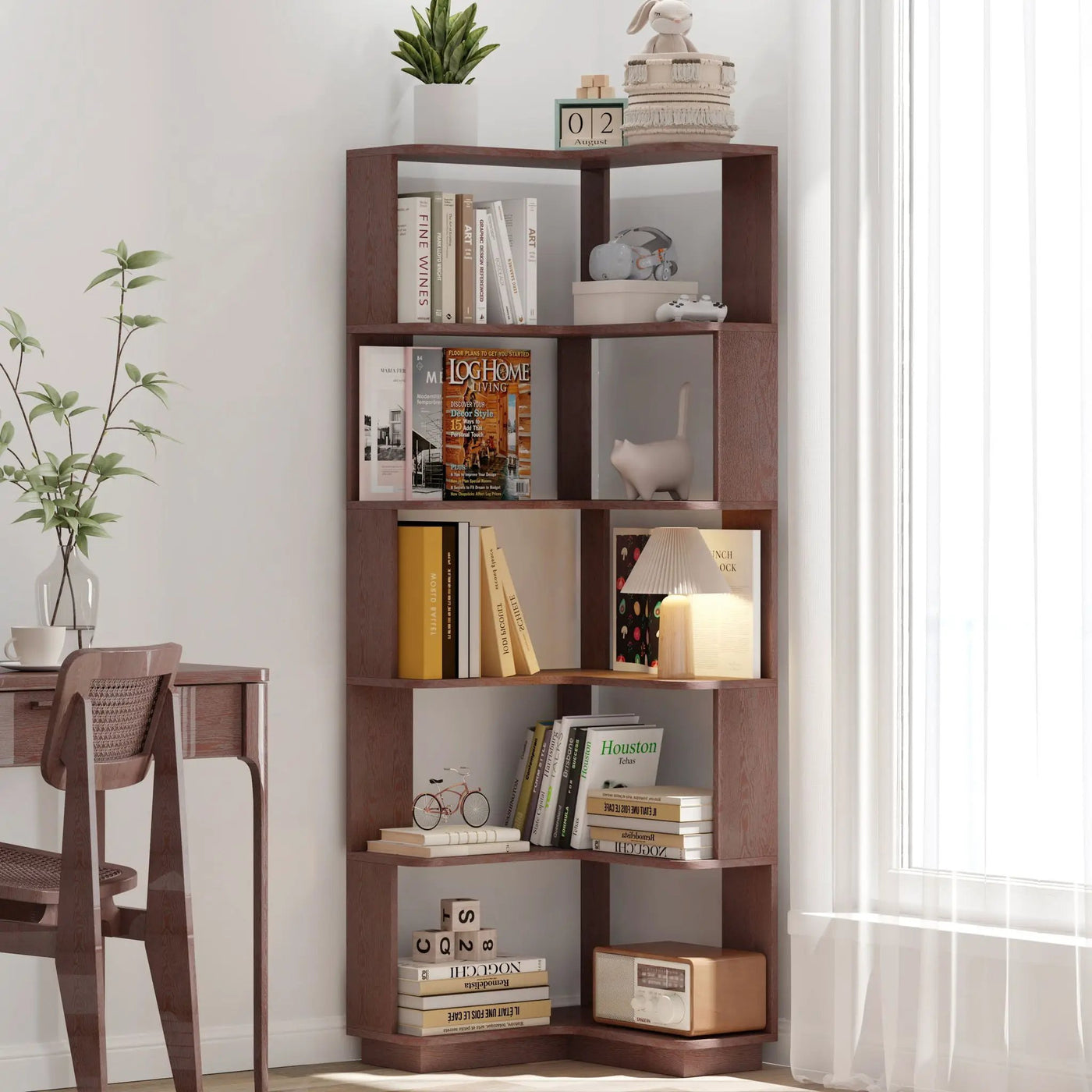 L-Shaped Corner Bookshelf by HouseOfZazla