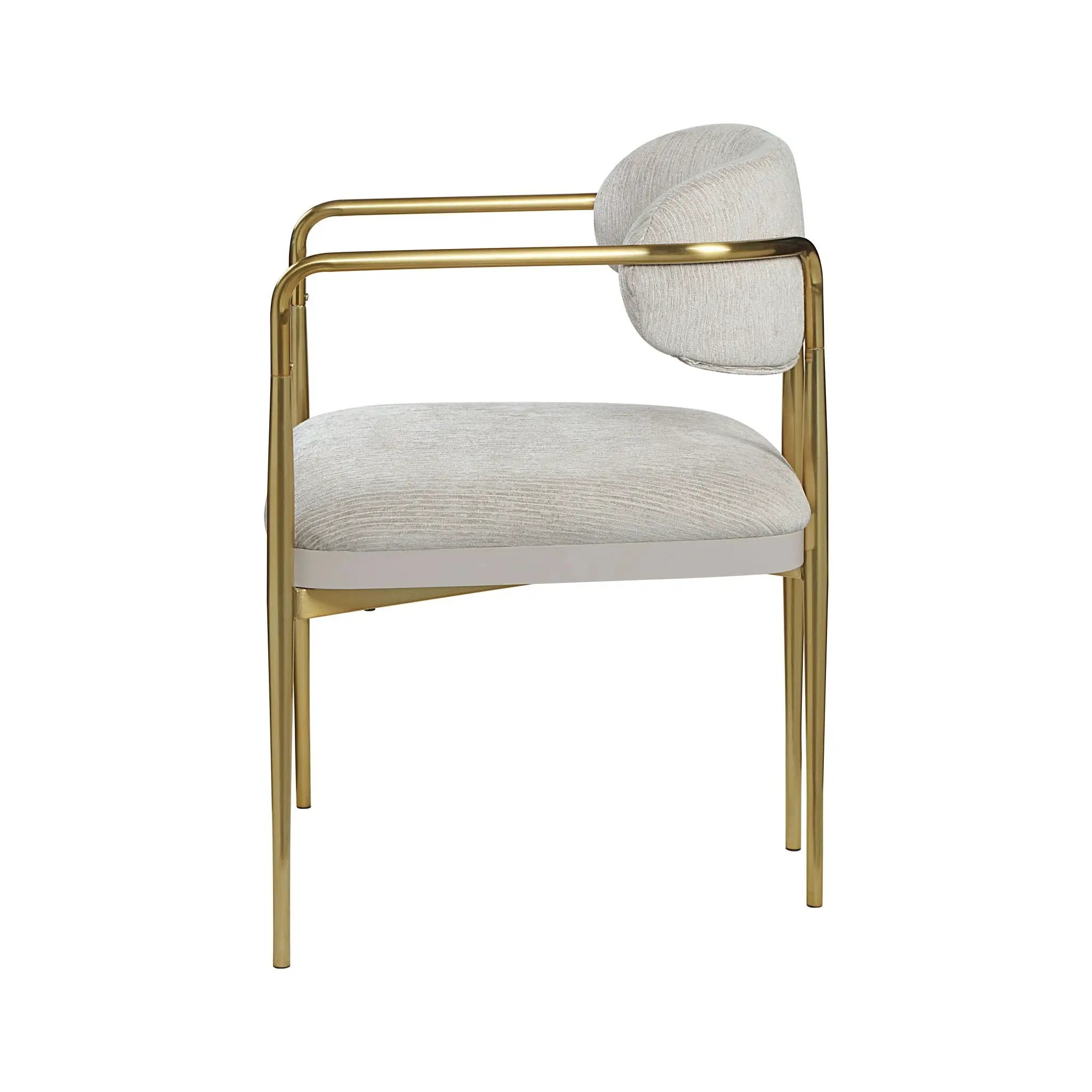 Zayn - Arm Chair (Set of 2) - Beige / Gold by HouseOfZazla