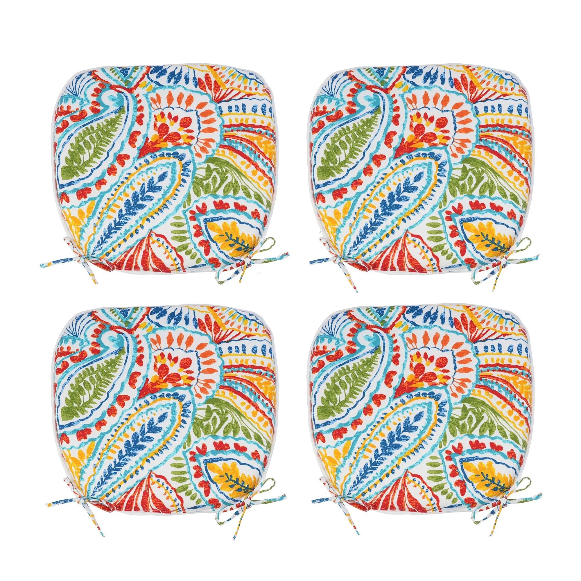 Outdoor Patio Chair Cushions, Set of 4 - U-Shape, Water-Repellent by HouseOfZazla