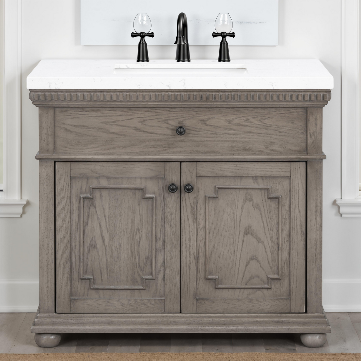 37'' Bathroom Vanity with Engineered Stone Top by HouseOfZazla