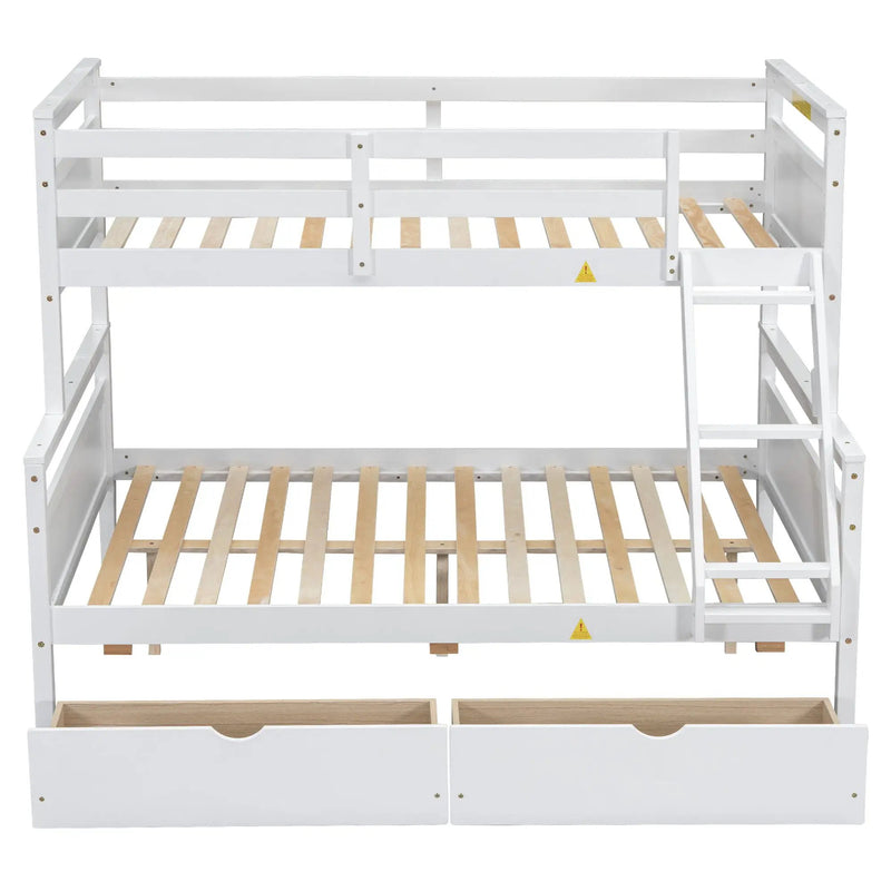 Bunk Bed With Ladder And Safety Guardrail by HouseOfZazla