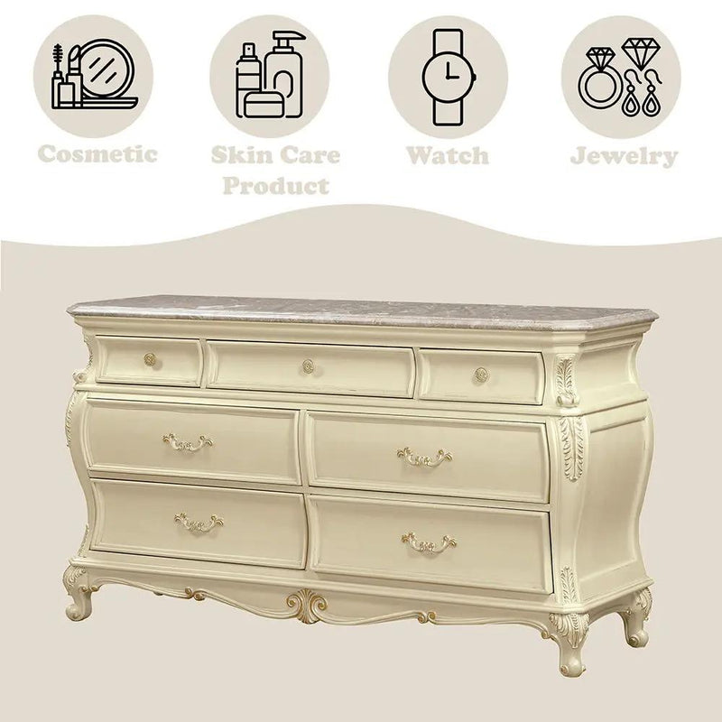 Chantelle - Dresser - Pearl White Finish by Unique Piece Furniture