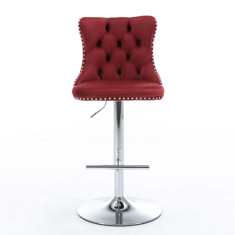 Swivel Adjustable Height Barstools Set of 2 by HouseOfZazla