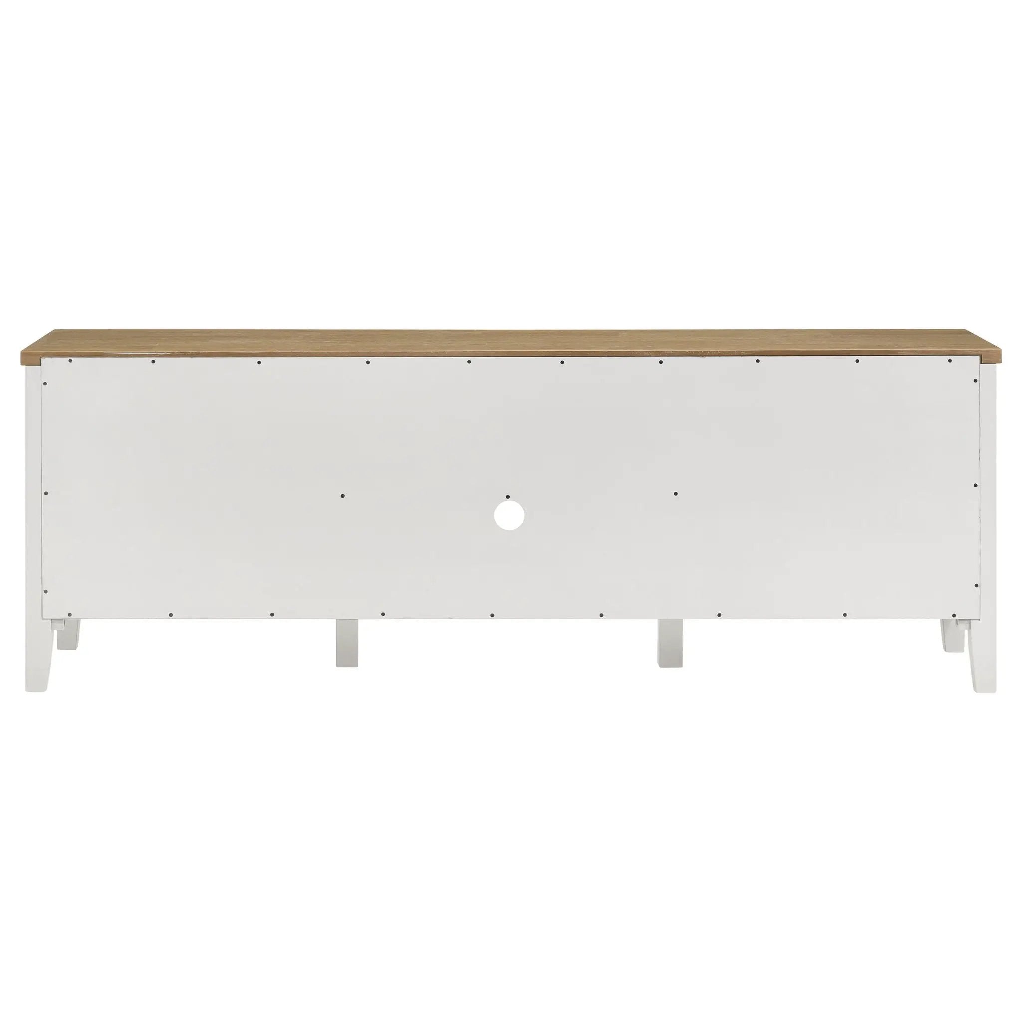 Hollis 2-door Wood 67-inch TV Stand with Drawer Brown and White by Unique Piece Furniture