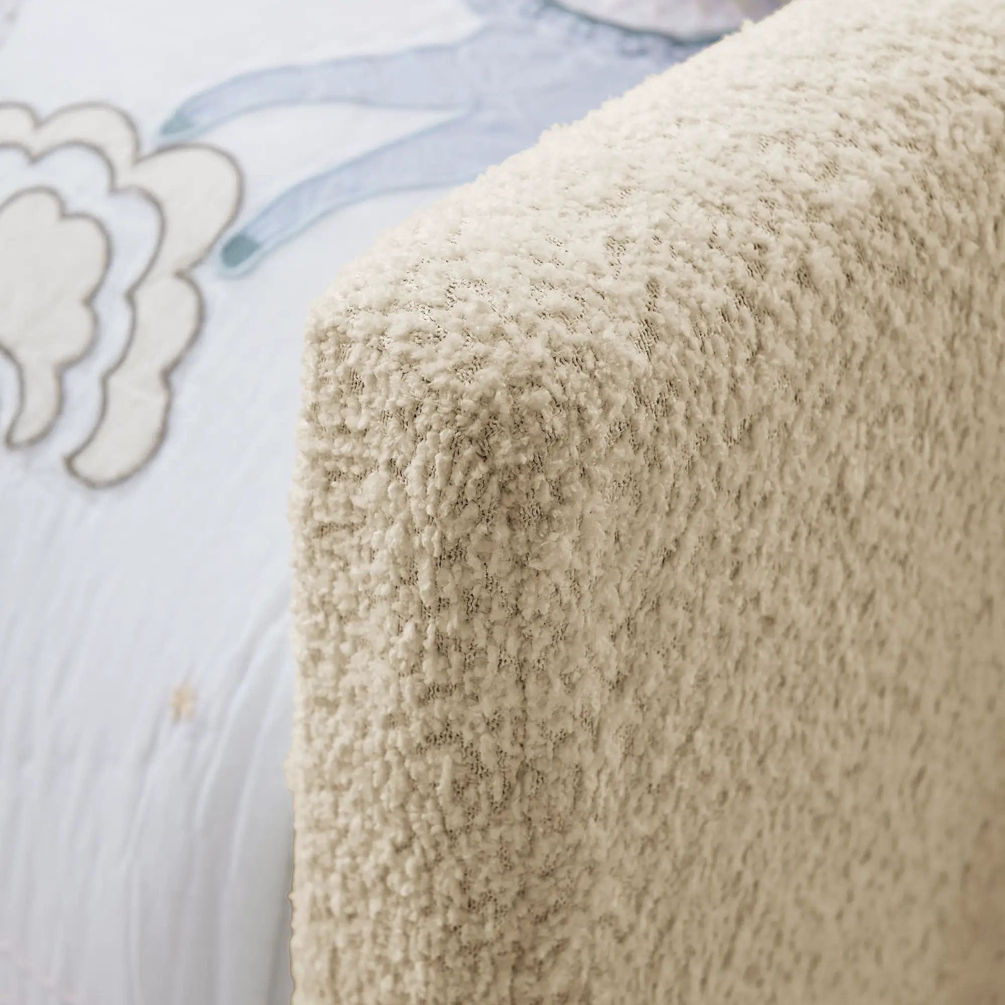 Cute Rabbit Ear Upholstered Platform Bed Frame With Safety Rail by Unique Piece Furniture