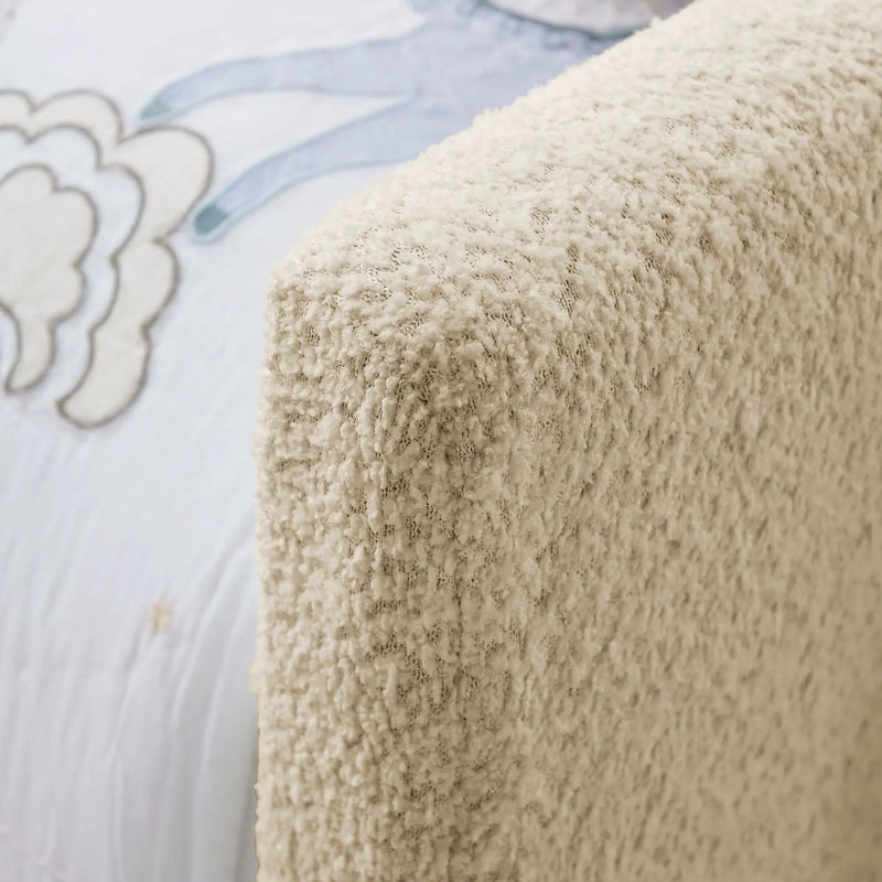 Cute Rabbit Ear Upholstered Platform Bed Frame With Safety Rail by Unique Piece Furniture