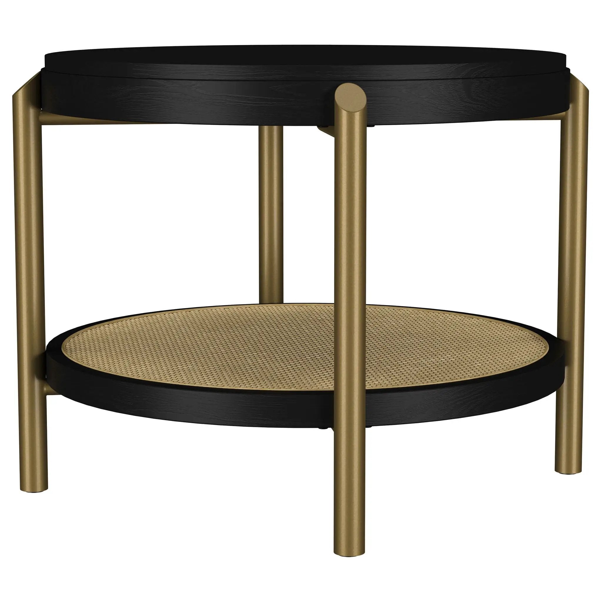 Arini 2-piece Round Coffee and End Table Set Black by Unique Piece Furniture