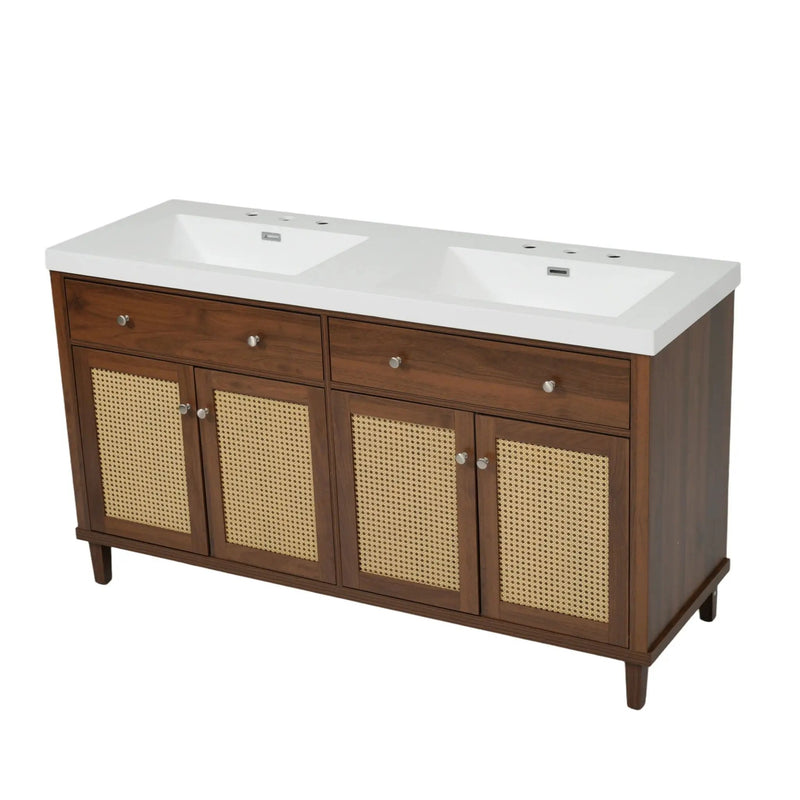 Bathroom Vanity With Double Sink, Large Storage Space by HouseOfZazla