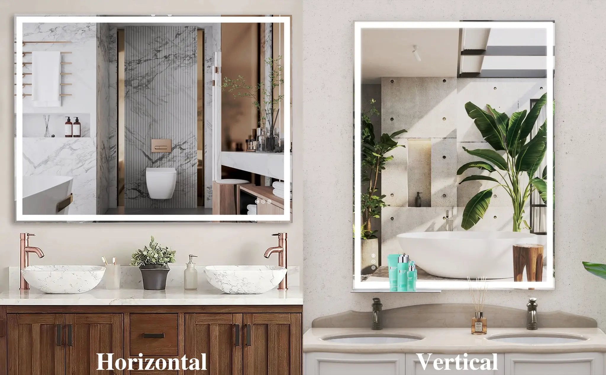 48x36 inch LED Bathroom Vanity Mirror by HouseOfZazla