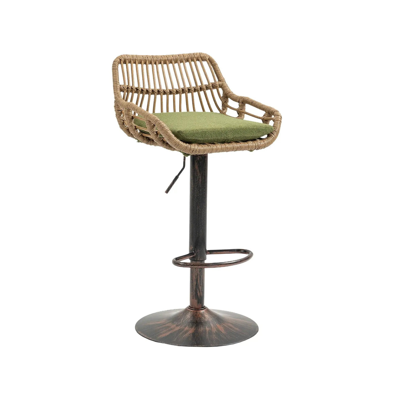 Modern Swivel Bar Stools Adjustable Counter Chairs With Footrest (Set of 2) by Unique Piece Furniture