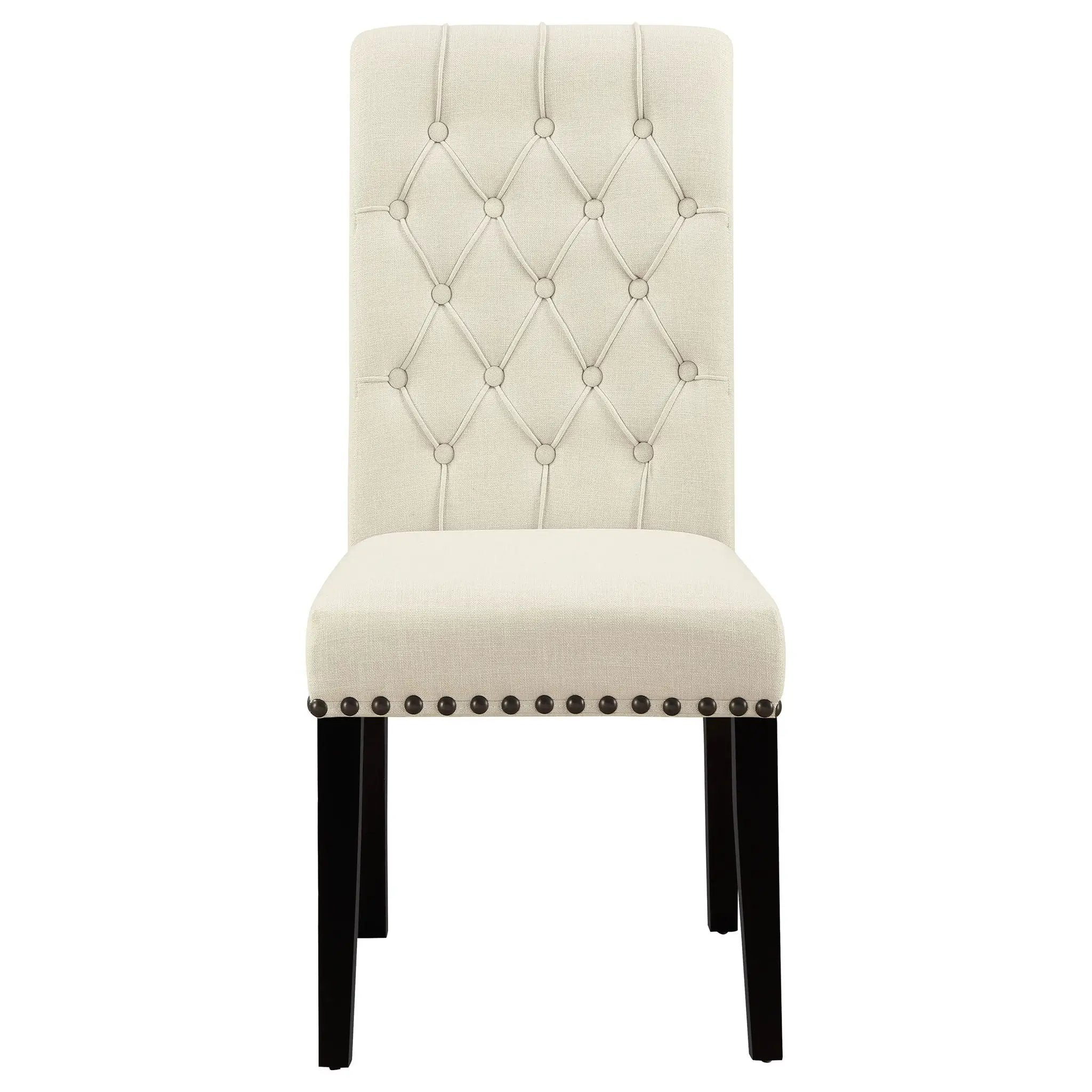 Button Tufted Side Chairs (Set of 2) - Beige