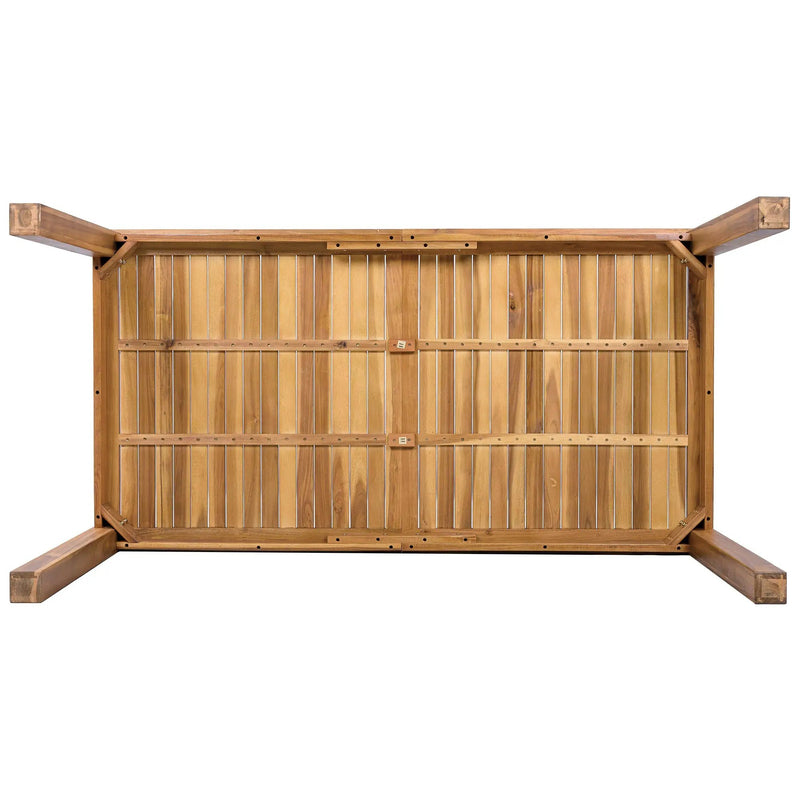 TOPMAX Patio Wooden Dining Table, 67"L Rectangular by HouseOfZazla