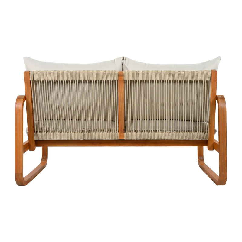 4-Piece Acacia Wood Outdoor Patio Furniture Set with Thick Cushions by HouseOfZazla