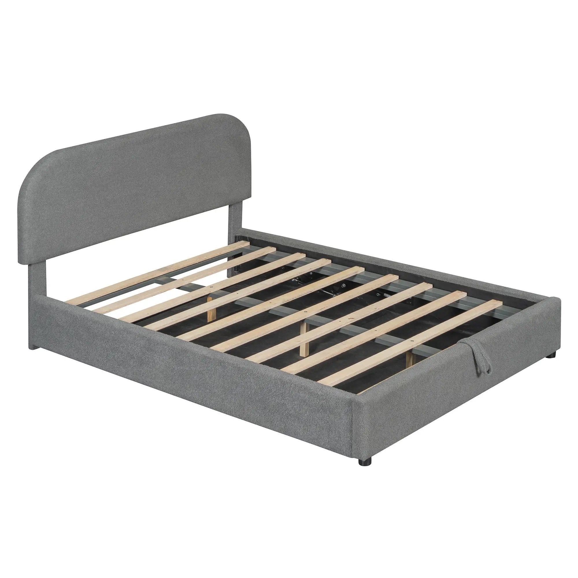 Upholstered Platform Bed With Hydraulic Storage System by HouseOfZazla