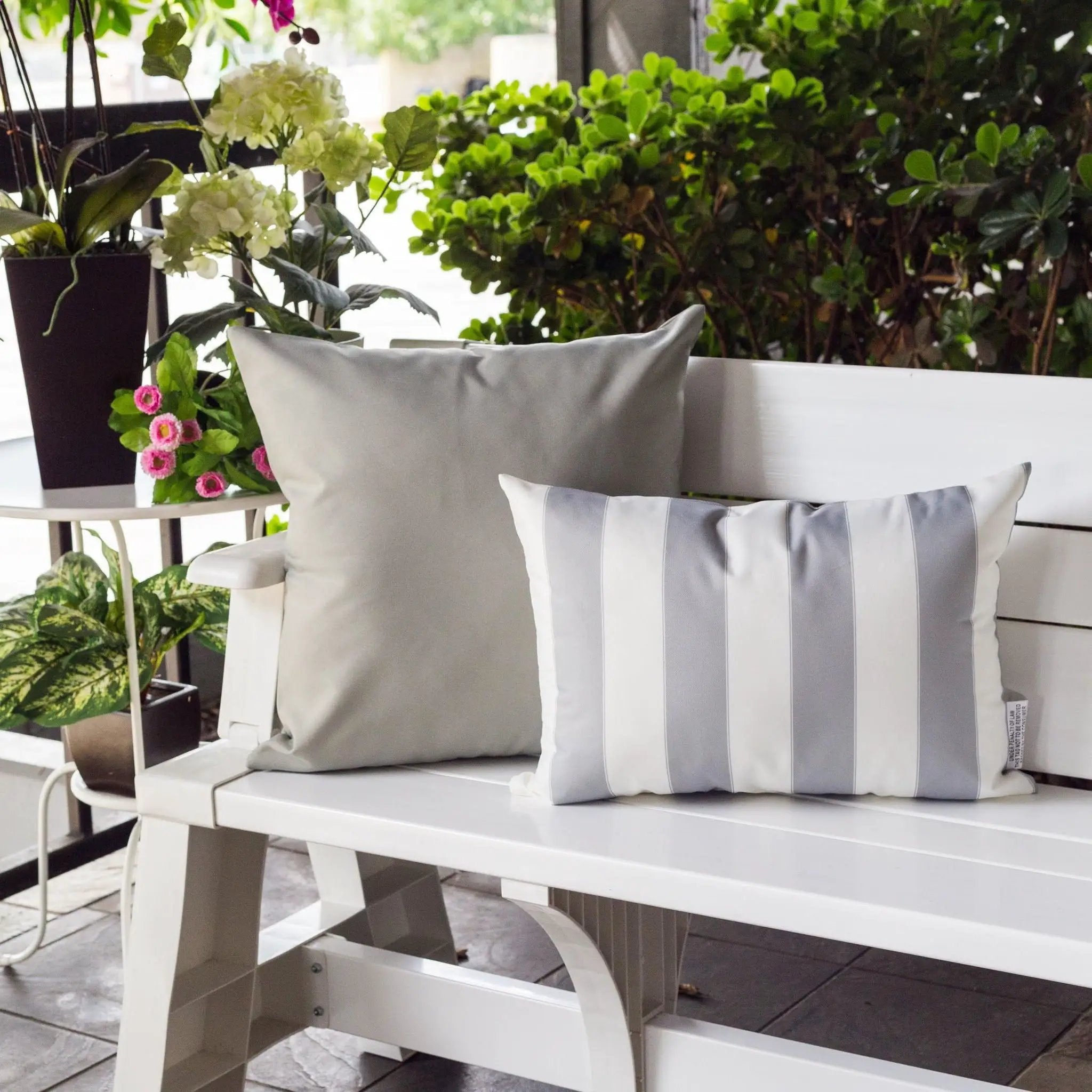 Horizon Stripe Pillow Outdoor & Indoor by Unique Piece Furniture