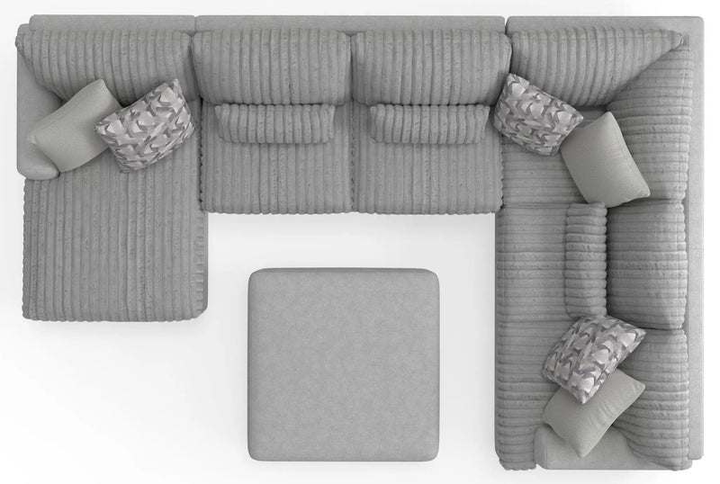 Titan - Sectional With Comfort Coil Seating, Cocktail Ottoman And Accent Pillows Included by Unique Piece Furniture
