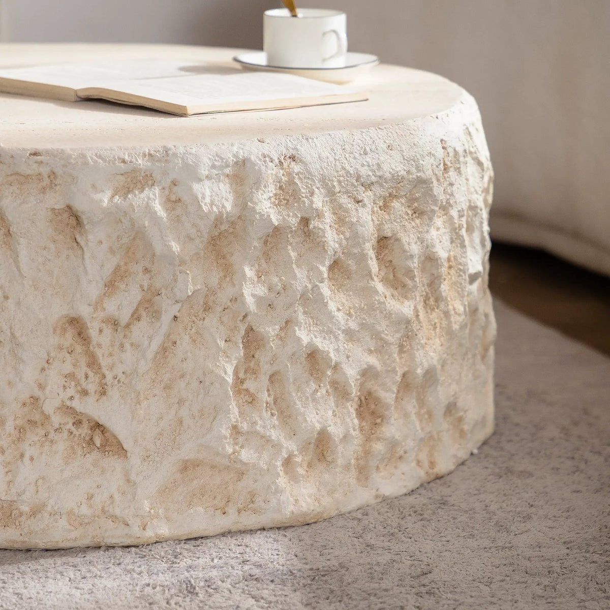 MgO Mid-Century Round Centre Coffee Table by HouseOfZazla