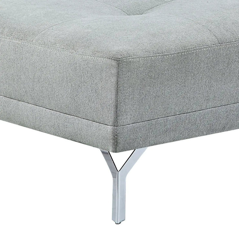 Quenti - Velvet Sofa Bed With Pillow - Gray by Unique Piece Furniture