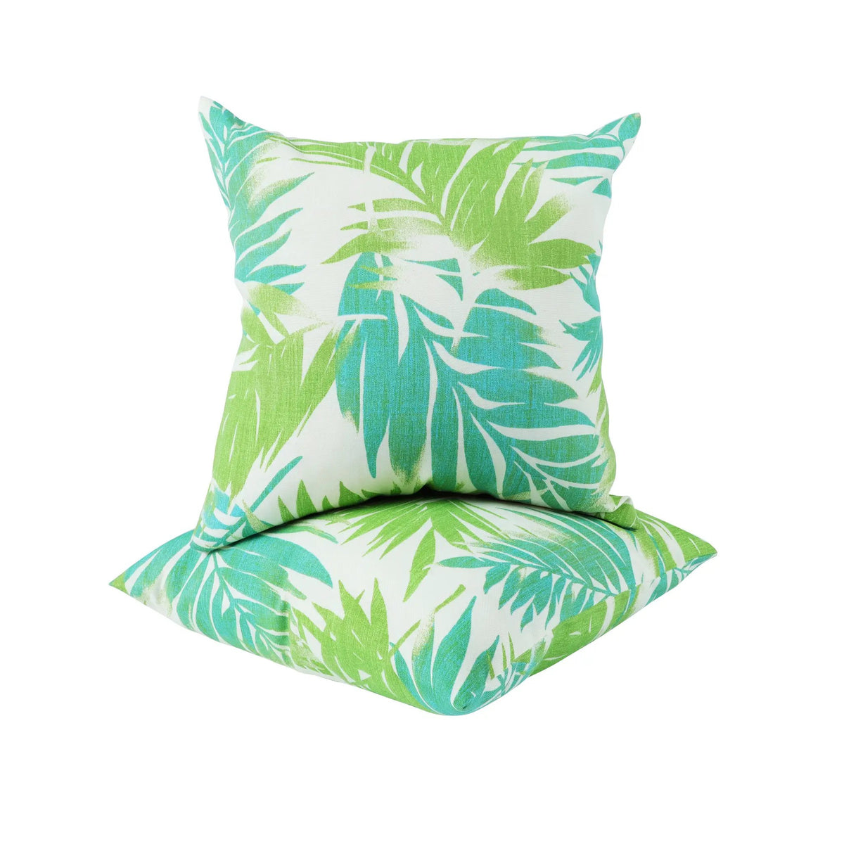 6 Pack Outdoor Pillow Covers - Aqua Tropical Palm by HouseOfZazla