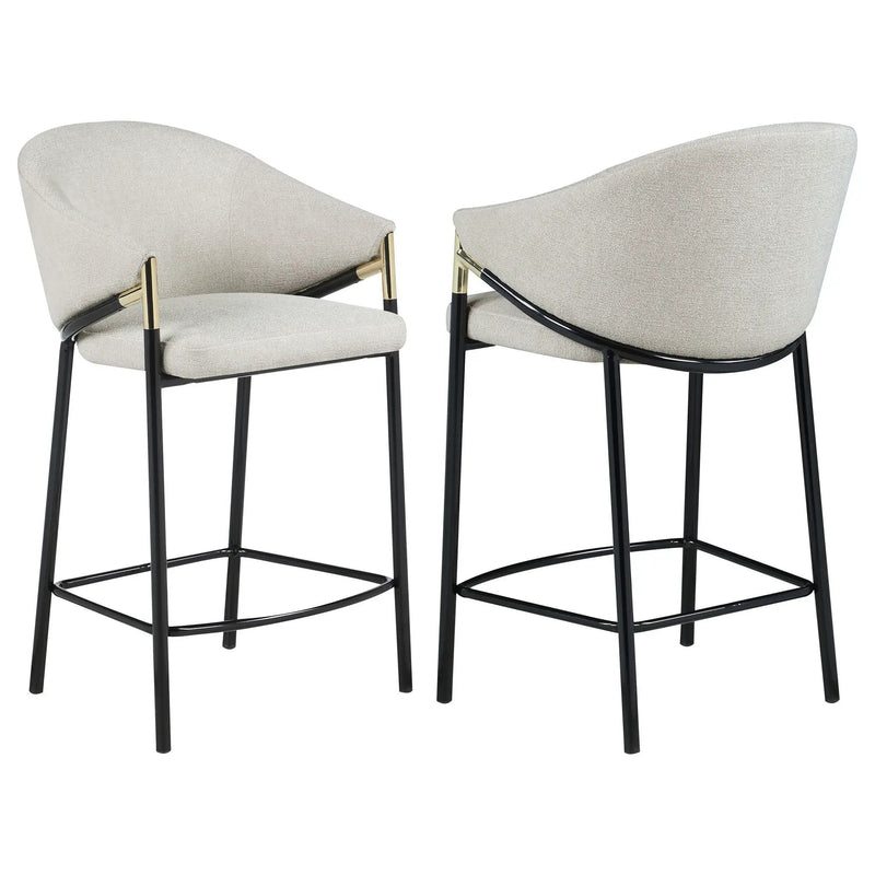 Sloped Arm Counter Stools (Set of 2) - Beige by HouseOfZazla