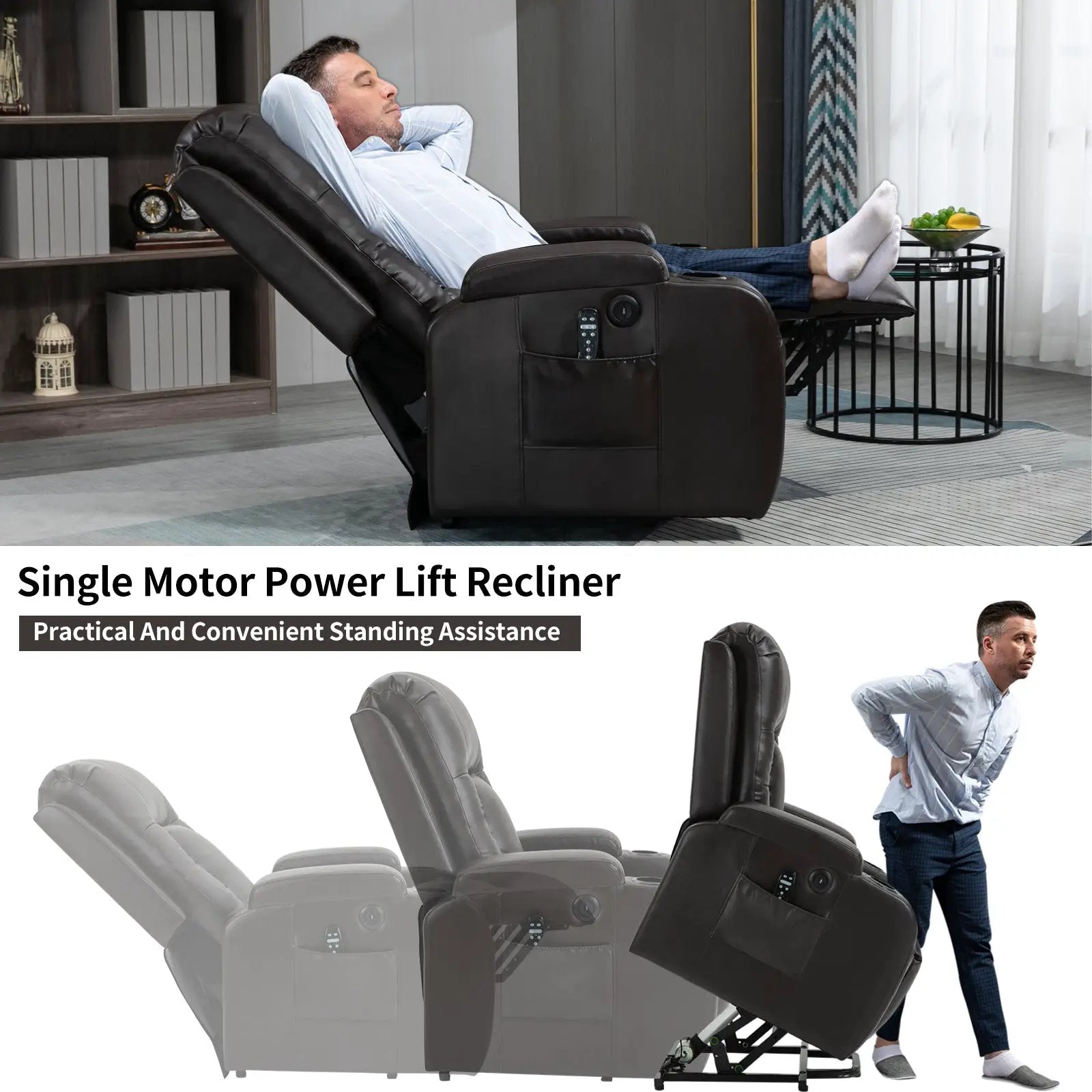 ComfortMax Infinite Position Power Lift Recliner Chair by HouseOfZazla