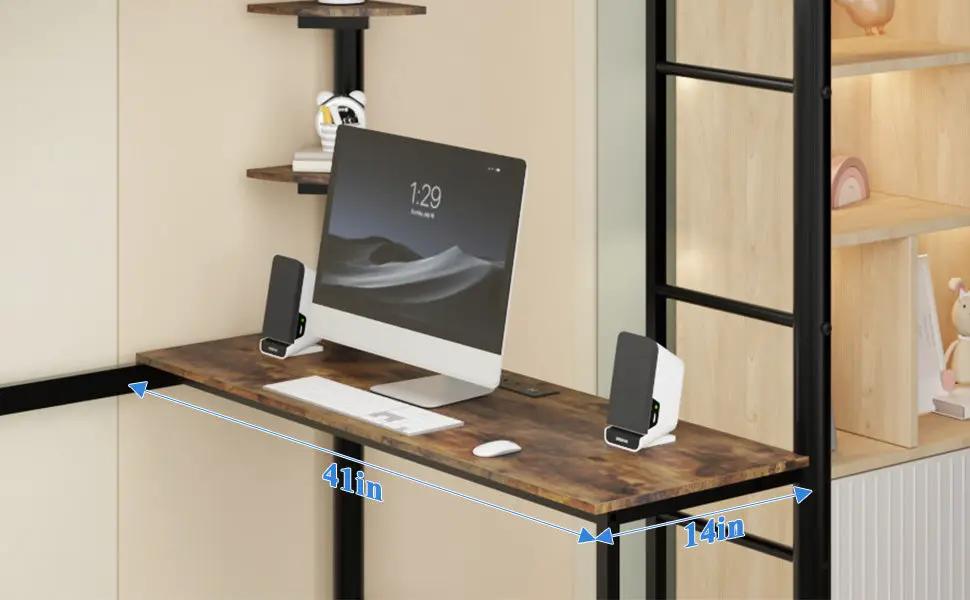 Twin Size Loft Bed Frame with Storage by HouseOfZazla