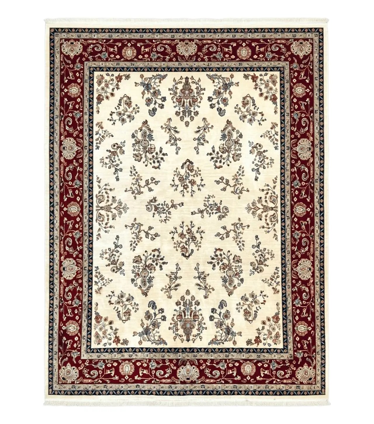 Karastan Rug 8.6 x 11.6, English Manor #2103, Ivory Floral Sarouk, Wool Karastan Carpet, Large Karastan Area Rug, Traditional Karastan Rug by Jewel Rugs