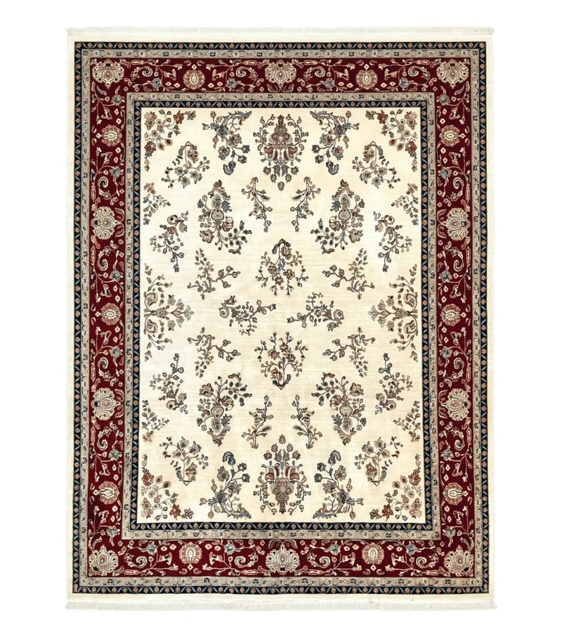 Karastan Rug 8.6 x 11.6, English Manor #2103, Ivory Floral Sarouk, Wool Karastan Carpet, Large Karastan Area Rug, Traditional Karastan Rug by Jewel Rugs