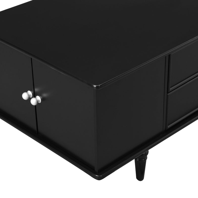Modern Rectangle Coffee Table With Four Drawers