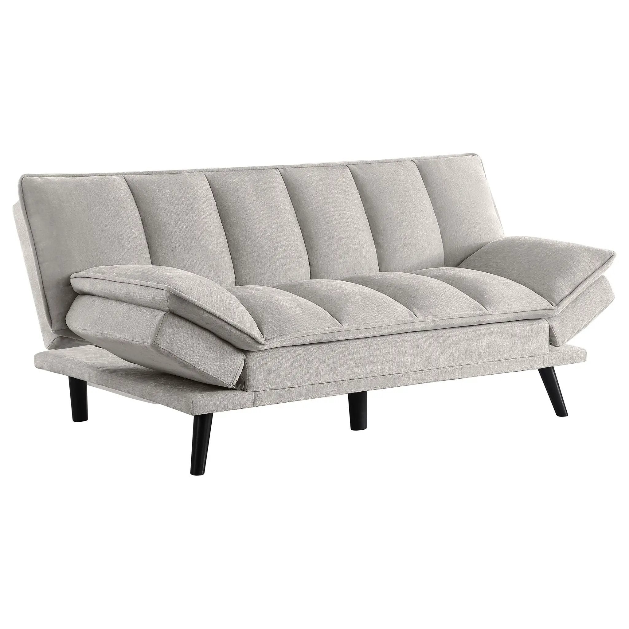 Laredo Upholstered Tufted Convertible Sofa Bed Light Grey by Unique Piece Furniture