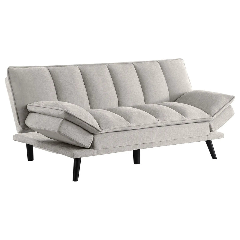 Laredo Upholstered Tufted Convertible Sofa Bed Light Grey by Unique Piece Furniture