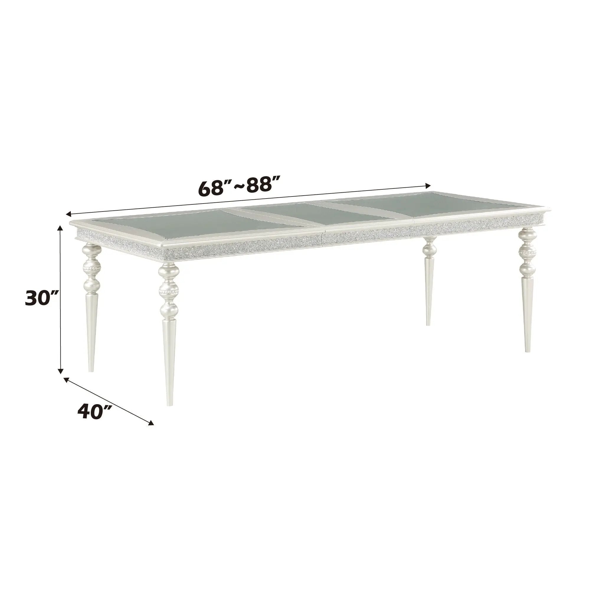 Maverick Dining Table - Silver by HouseOfZazla