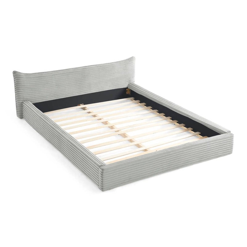 Modern Upholstered Bed Frame With Curved Headboard by HouseOfZazla