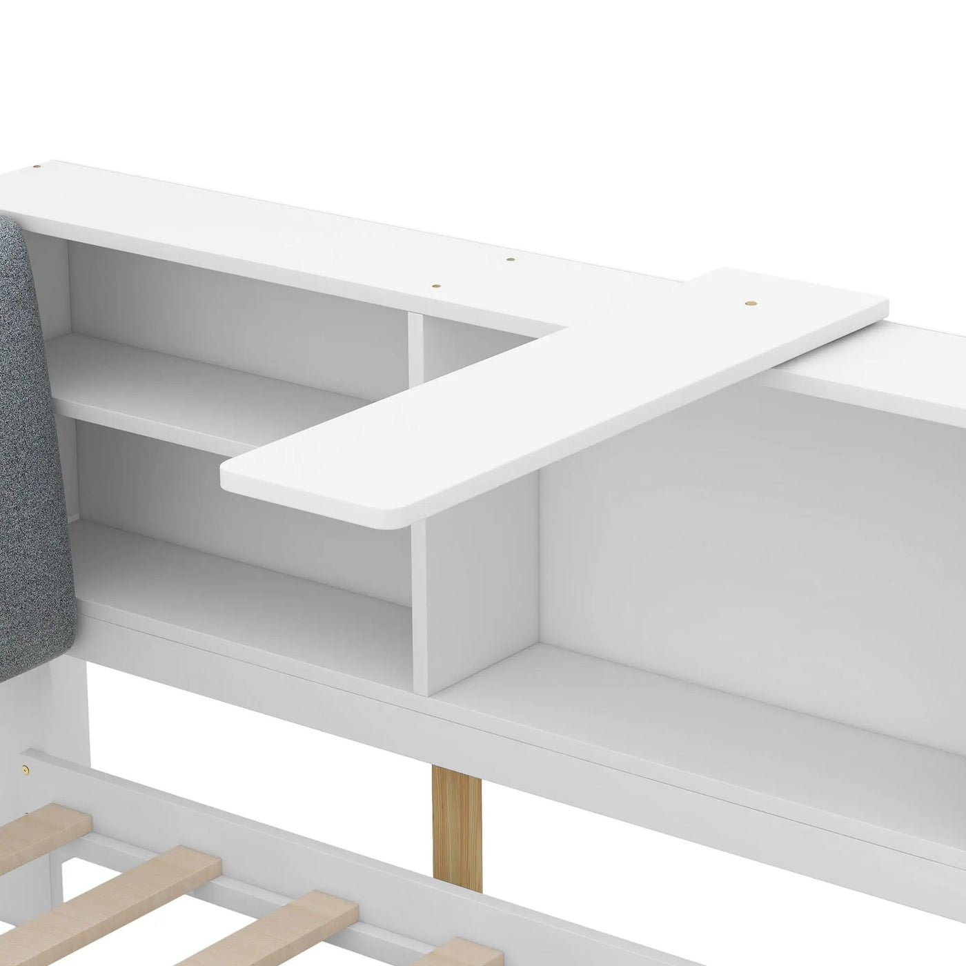 Platform Bed With Storage Headboard, Shelves And 2 Drawers by HouseOfZazla