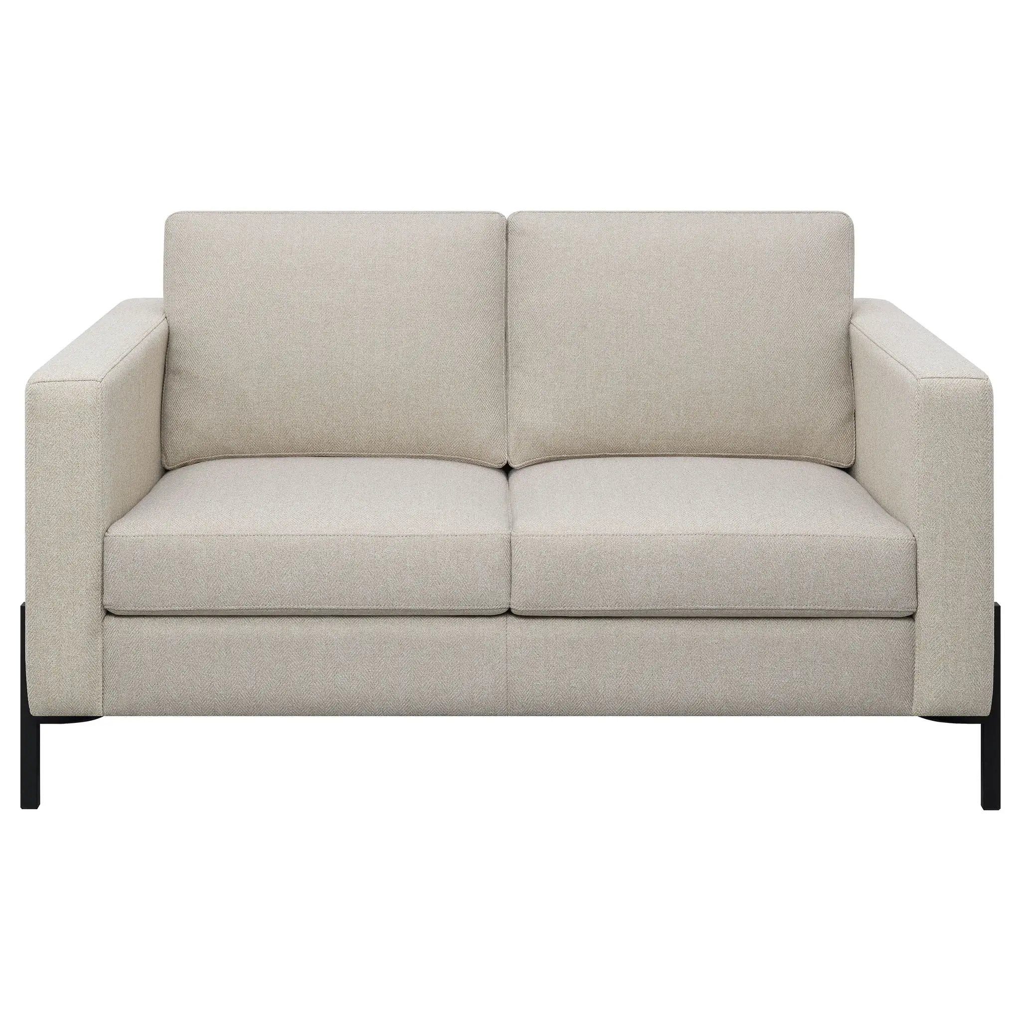 Dulcie - Loose Back Loveseat - Oatmeal by HouseOfZazla