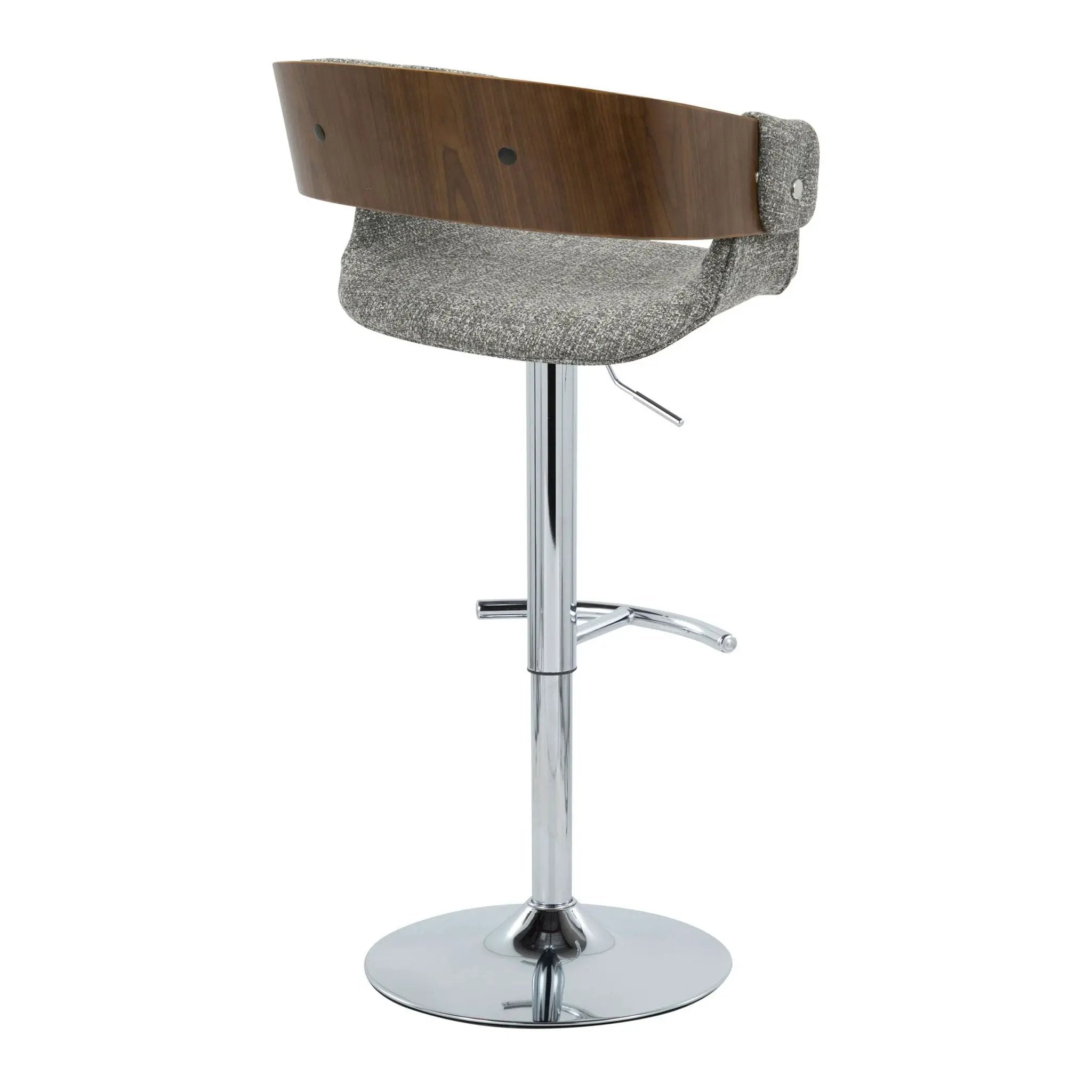 Elisa - Mid Century Modern Adjustable Barstool With Swivel With Rounded T Footrest (Set of 2) by Unique Piece Furniture