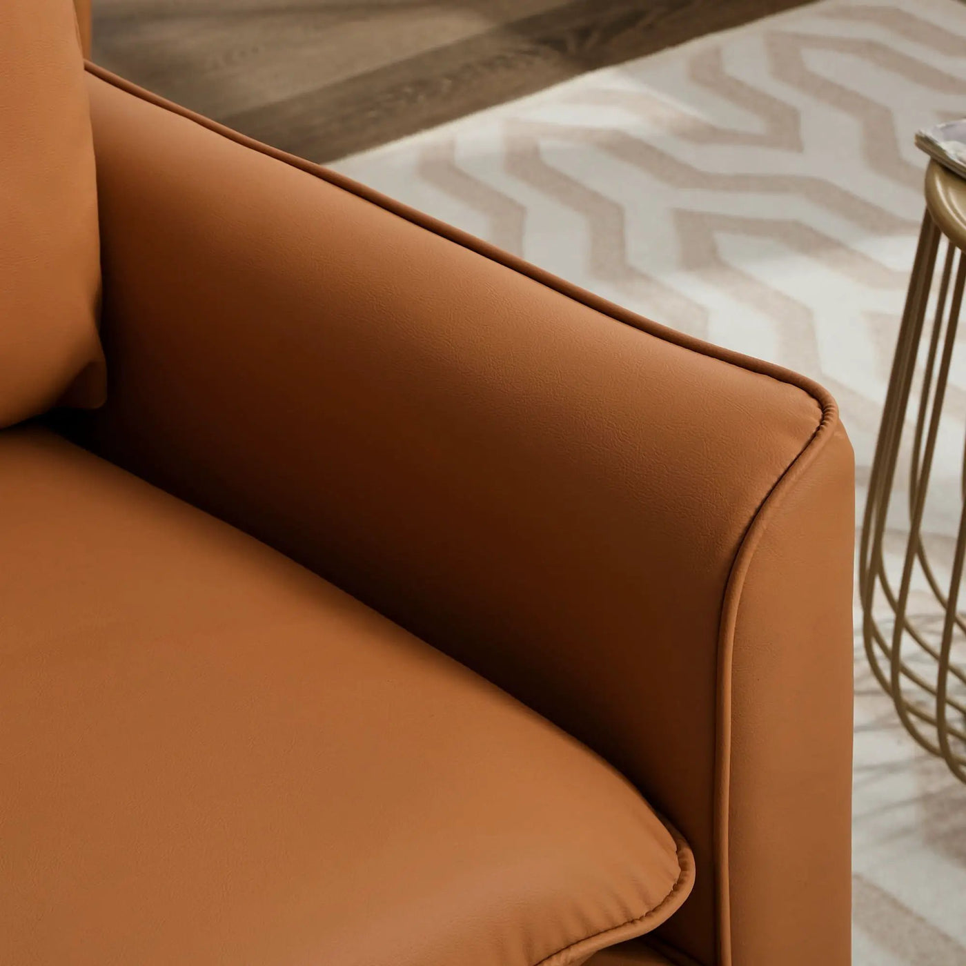 Nordic Retro Light Luxury Upholstered Sofa Chair by Unique Piece Furniture
