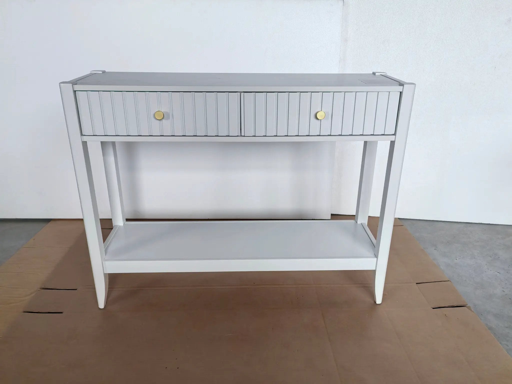 29.53" Tall Console Table with Drawers and Storage Shelf by HouseOfZazla
