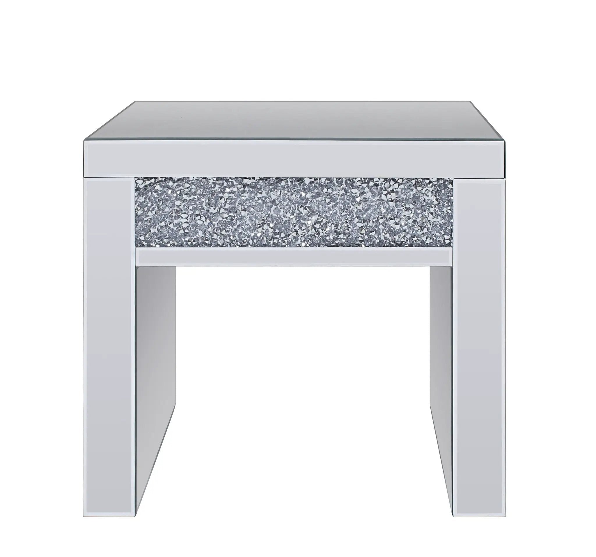 Noralie Mirrored & Faux Diamonds End Table by HouseOfZazla