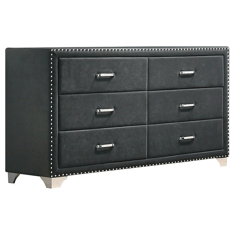 Melody 5-piece Eastern King Bedroom Set Grey by Unique Piece Furniture
