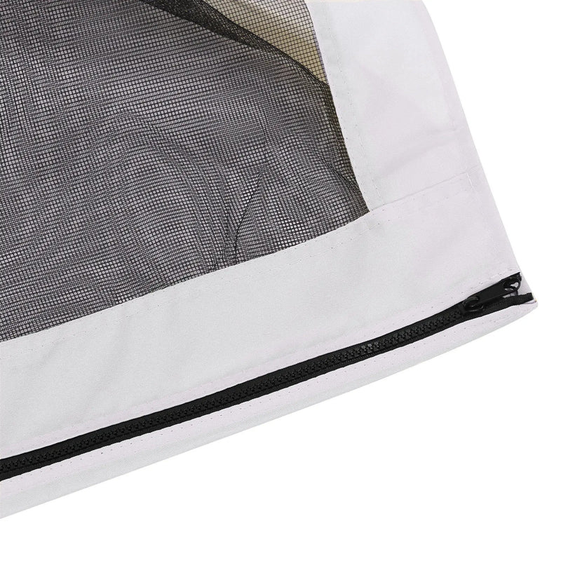 Outsunny - 10' x 13' Replacement Mesh Sidewall Netting For Patio Gazebos And Canopy Tents With Zippers (Sidewall Only) - White by Unique Piece Furniture