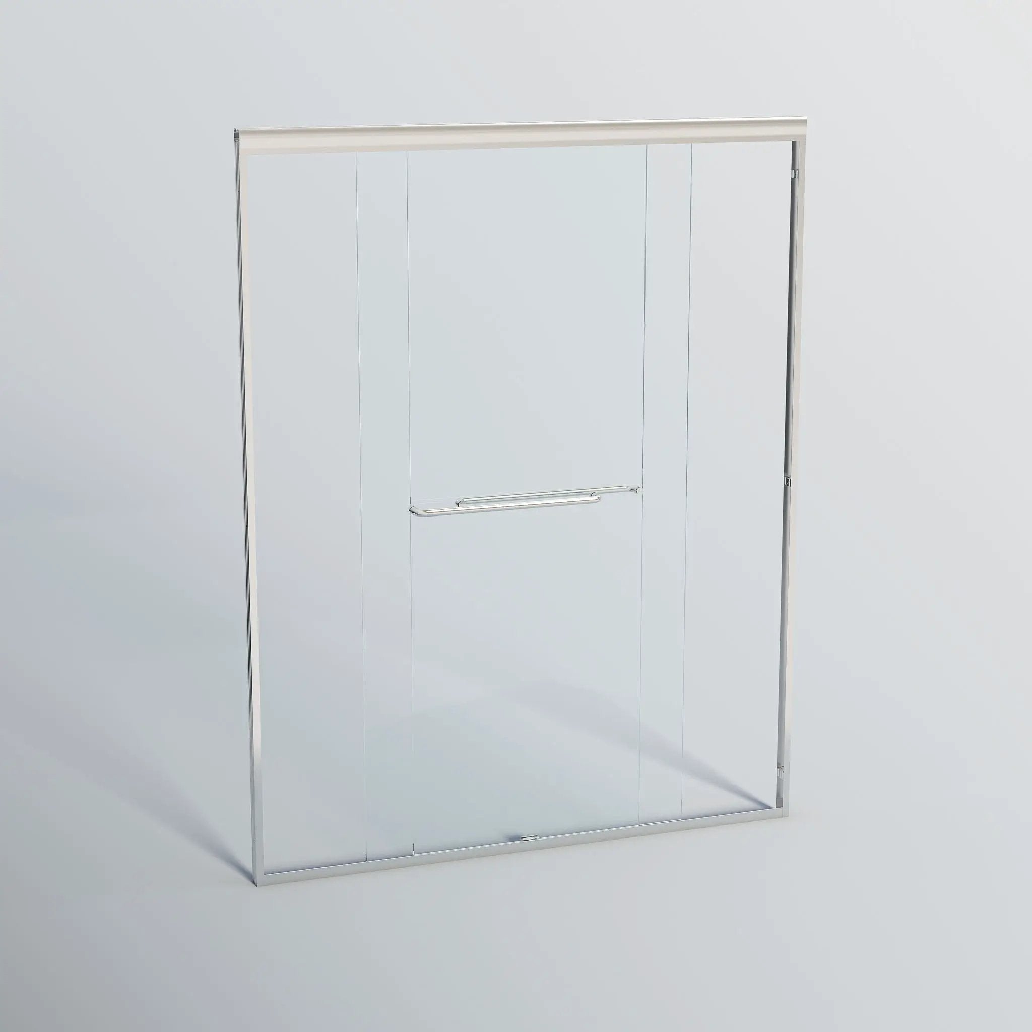 Double Sliding Shower Door, Semi-Frameless Bypass Bathroom Sliding Door With 1/4" (6 Mm) Tempered Glass For Walk-In Shower by HouseOfZazla