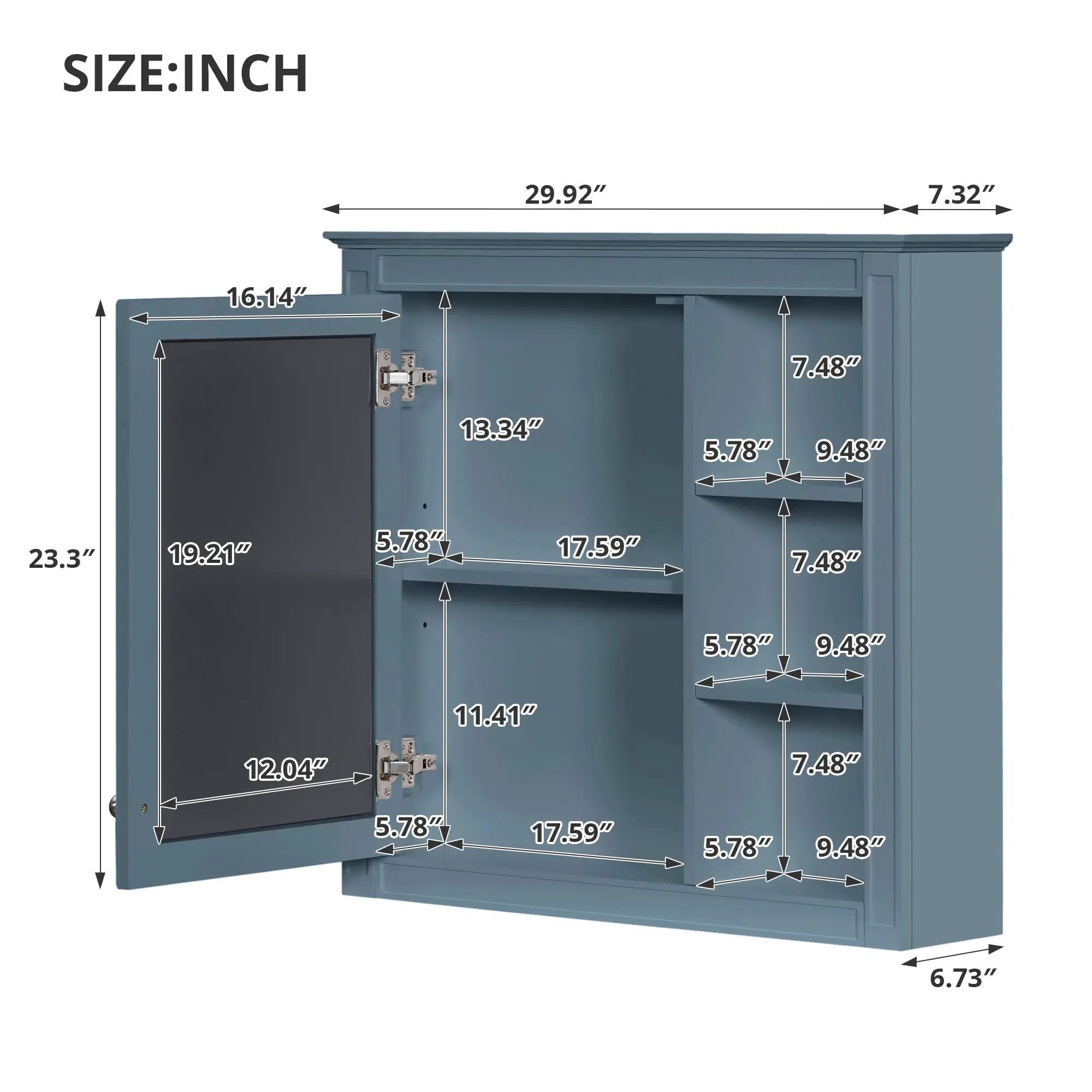 Modern Wall-Mounted Medicine Cabinet With Mirror by HouseOfZazla