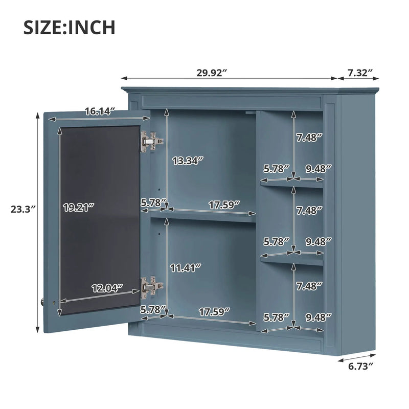 Modern Wall-Mounted Medicine Cabinet With Mirror by HouseOfZazla