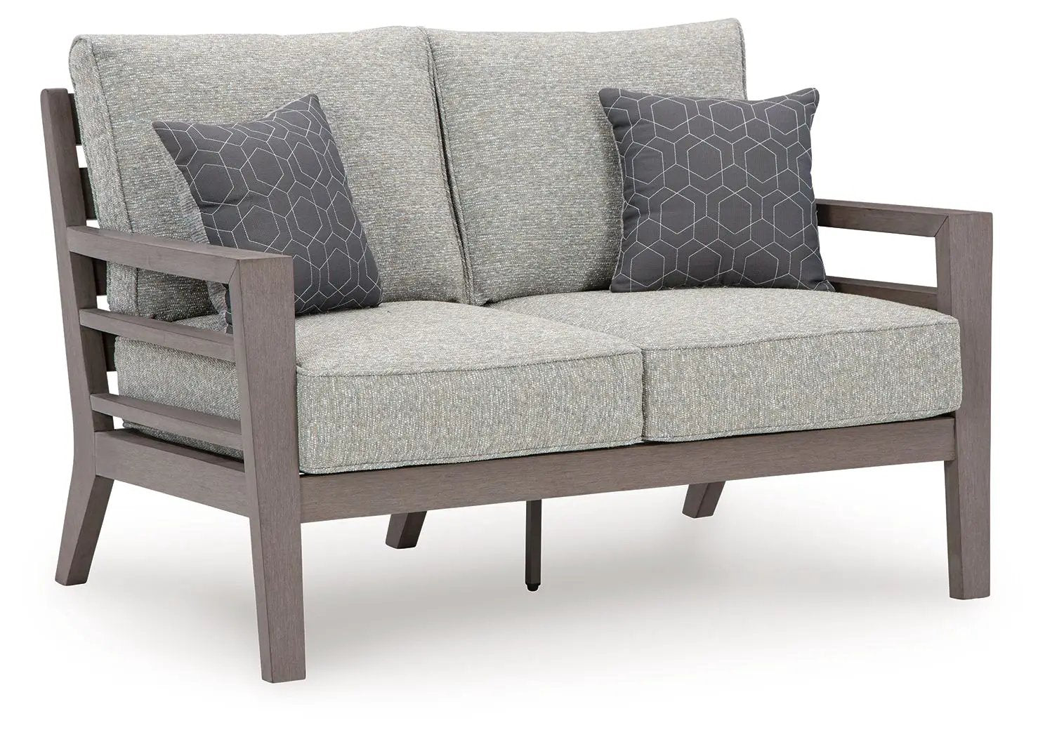 Hillside Barn - Loveseat W/Cushion - Gray / Brown by Unique Piece Furniture