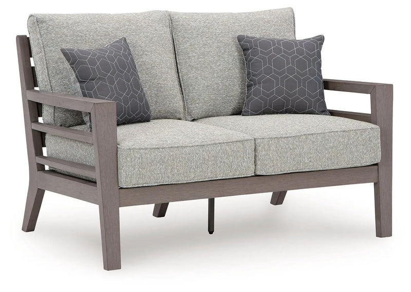Hillside Barn - Loveseat W/Cushion - Gray / Brown by Unique Piece Furniture