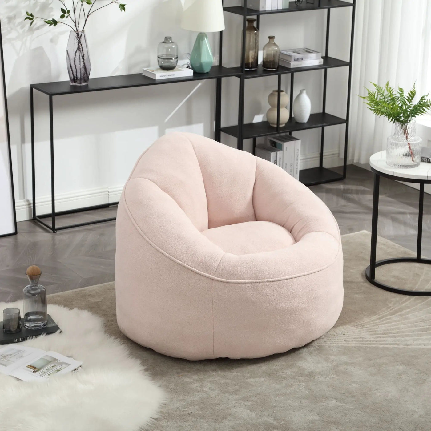 Bedding Bean Bag Sofa Chair High Pressure Foam With Footrest by Unique Piece Furniture
